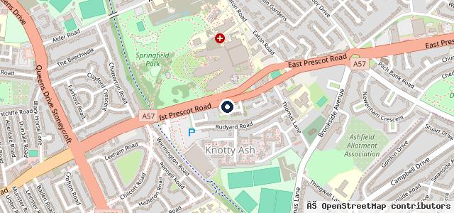 Map showing the location of KnottyAsh Car Valeting Centre