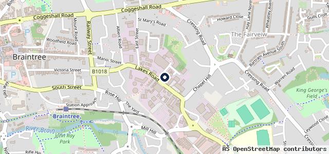 Map showing the location of Braintree MOT Centre | Braintree