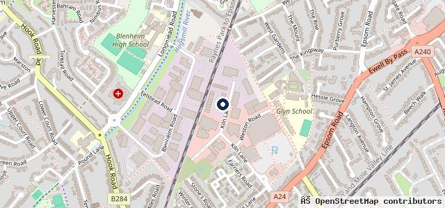 Map showing the location of MOTEST Epsom | Epsom