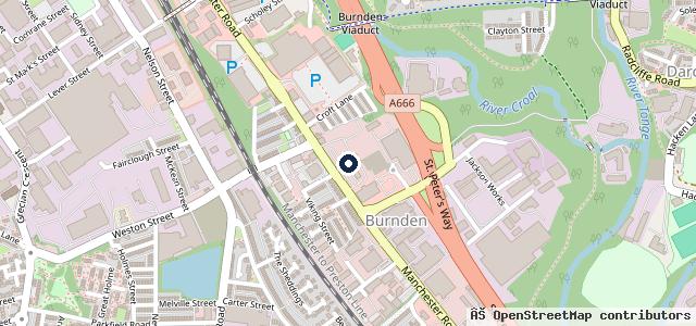 Map showing the location of Porsche Centre Bolton
