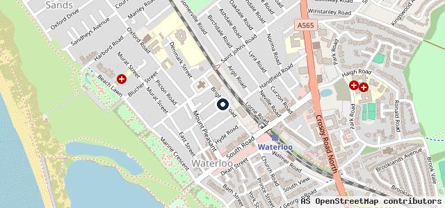 Map showing the location of MOTEK Crosby/Waterloo Mot Service Repair Center
