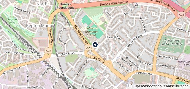 Map showing the location of Citroën Wilmoths - Ashford