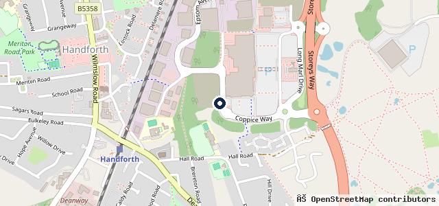 Map showing the location of Halliwell Jones Wilmslow MINI