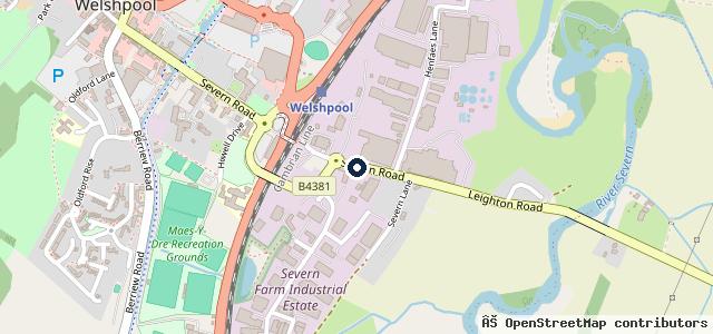 Map showing the location of Blakemore's Autos
