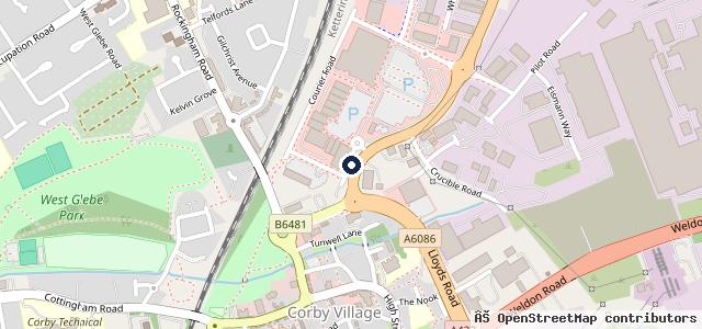 Map showing the location of Corby Kawasaki Centre Ltd