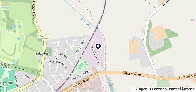 Map showing the location of Blackpool Motor Works BMW Specialists and MINI Specialists