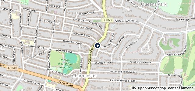 Map showing the location of Crescent Suzuki Yamaha Bournemouth | Bournemouth
