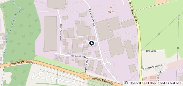 Map showing the location of Foxhills Autos