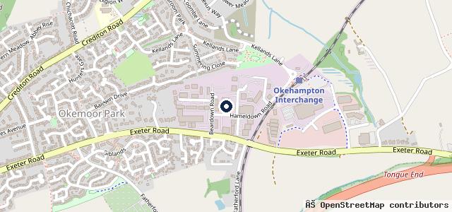Map showing the location of Balsdons Vehicle Services | Okehampton