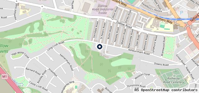 Map showing the location of Ashburnham Road Garage