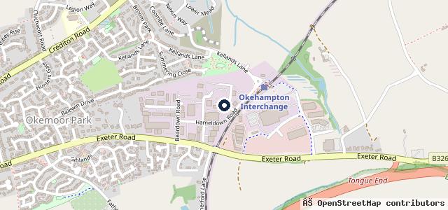 Map showing the location of Balsdons Vehicle Services | Okehampton
