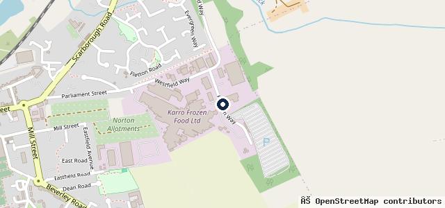 Map showing the location of Robsons Motor Services Ltd | Malton