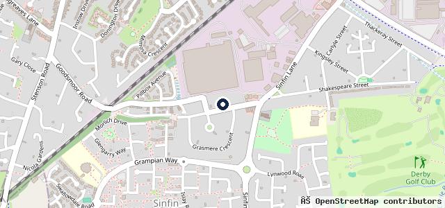 Map showing the location of COOPERS GARAGE Sinfin | Mot - Services - Tyres - Repairs in Derby