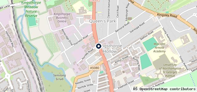 Map showing the location of ATS Euromaster Northampton