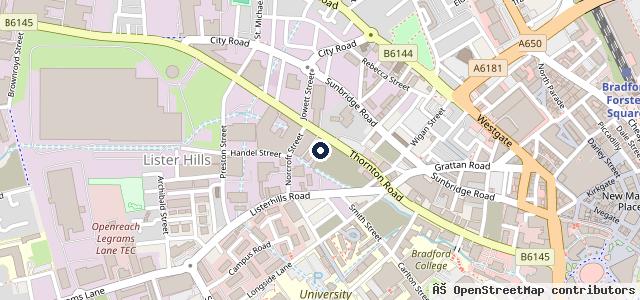 Map showing the location of Fast Fit Tyre Shop