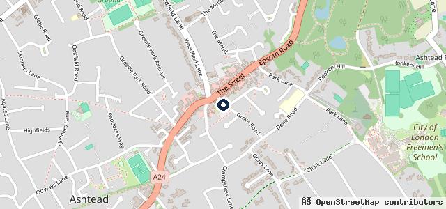 Map showing the location of Oakhill Garage