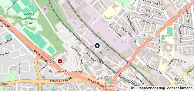 Map showing the location of Polish Mechanic & Tyres
