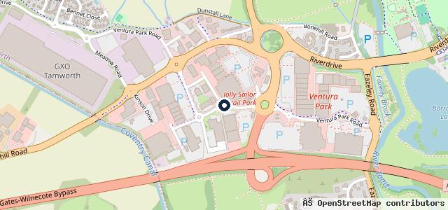 Map showing the location of Johnsons Volkswagen Tamworth  | Tamworth