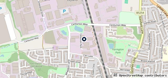 Map showing the location of Leyland Garage | Leyland