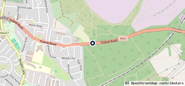 Map showing the location of Maltby Service Station