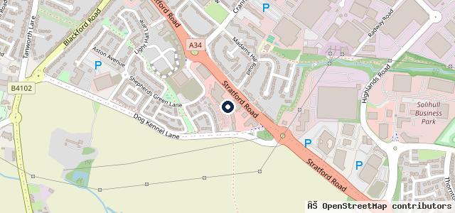 Map showing the location of Birmingham Audi