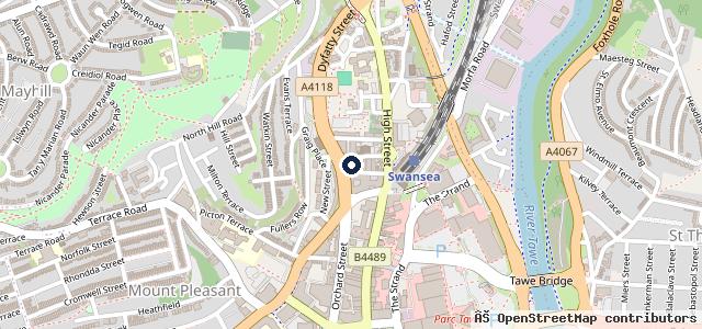Map showing the location of Central Service Centre - MOT Station