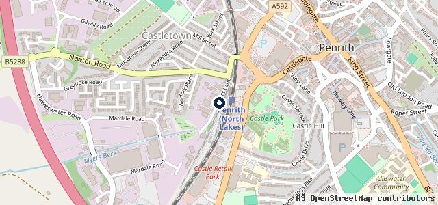 Map showing the location of Cowperthwaites Garage