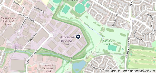 Map showing the location of Synergy Autocentres Solihull