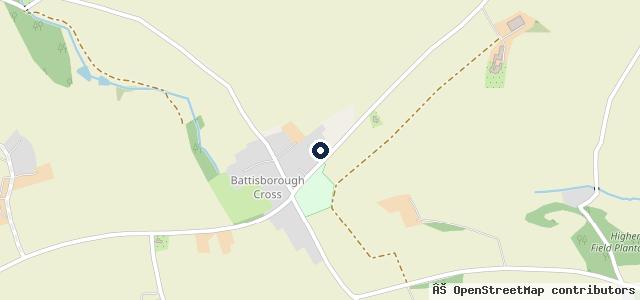 Map showing the location of Battisborough Cross Garage