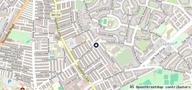 Map showing the location of Hand car wash & polishing Leeds