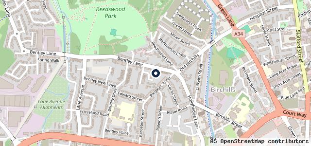 Map showing the location of Walsall Motor Repairs