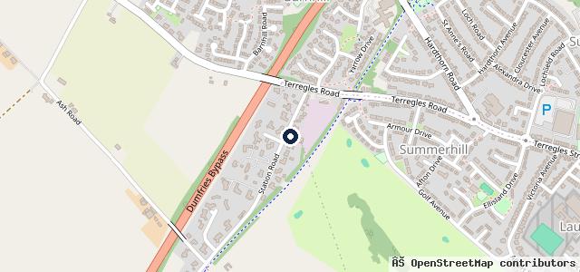Map showing the location of Clark’s Garage