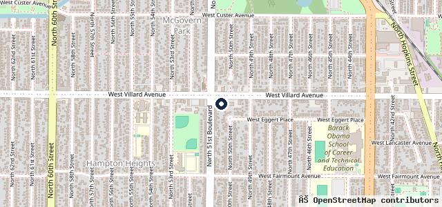 Map showing the location of Laus Tire & Auto