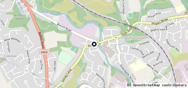 Map showing the location of Lower Darwen Mot & Service Centre Ltd