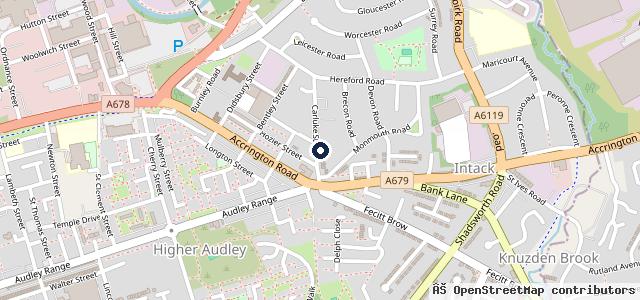 Map showing the location of CMS Blackburn