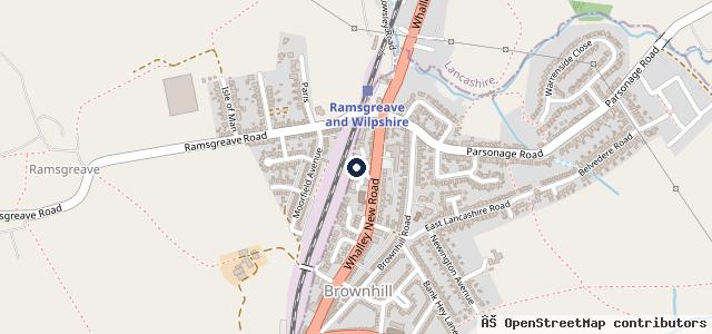Map showing the location of Marshall Honda Blackburn