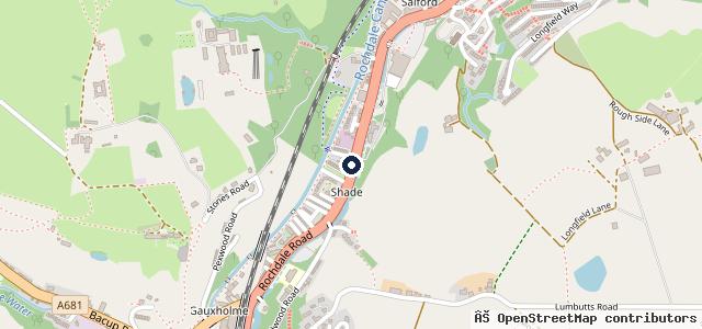 Map showing the location of New Barn Garage