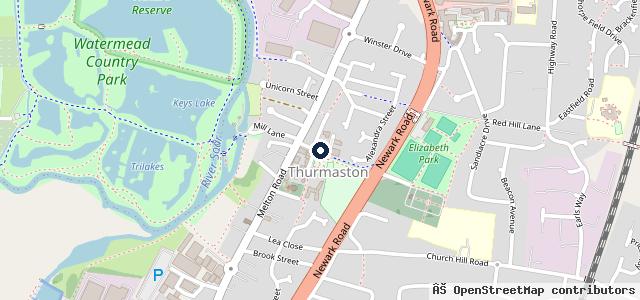 Map showing the location of Thurmaston Used Car Centre
