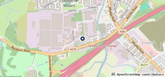 Map showing the location of Clayton Park Garage & MOT