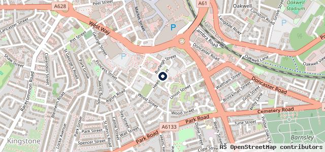 Map showing the location of D Harding M O T Centre