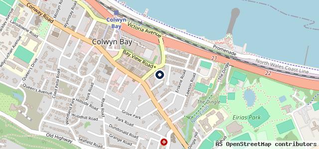 Map showing the location of Greenfield Garage