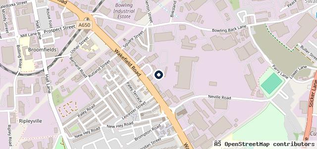 Map showing the location of Yorkshire Restorations