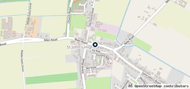 Map showing the location of A J's Garage
