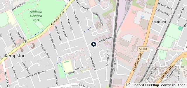 Map showing the location of College Street Motors
