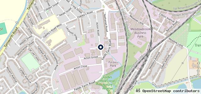 Map showing the location of Long Eaton Motorcycles