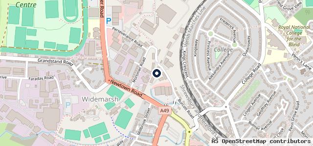 Map showing the location of Hereford Service & MOT Centre Ltd