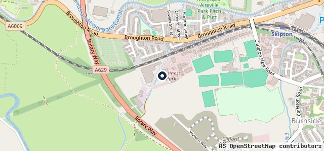 Map showing the location of Airedale MOT Centre