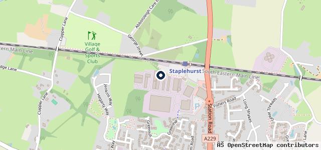 Map showing the location of Staplehurst MOT Centre