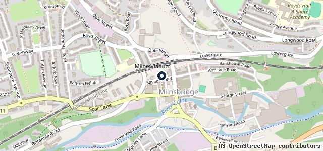 Map showing the location of Milnsbridge Garage