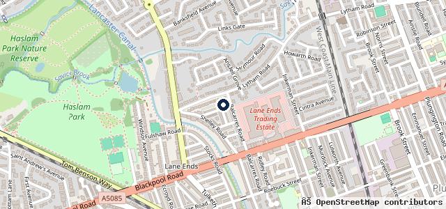 Map showing the location of Ord Road Garage